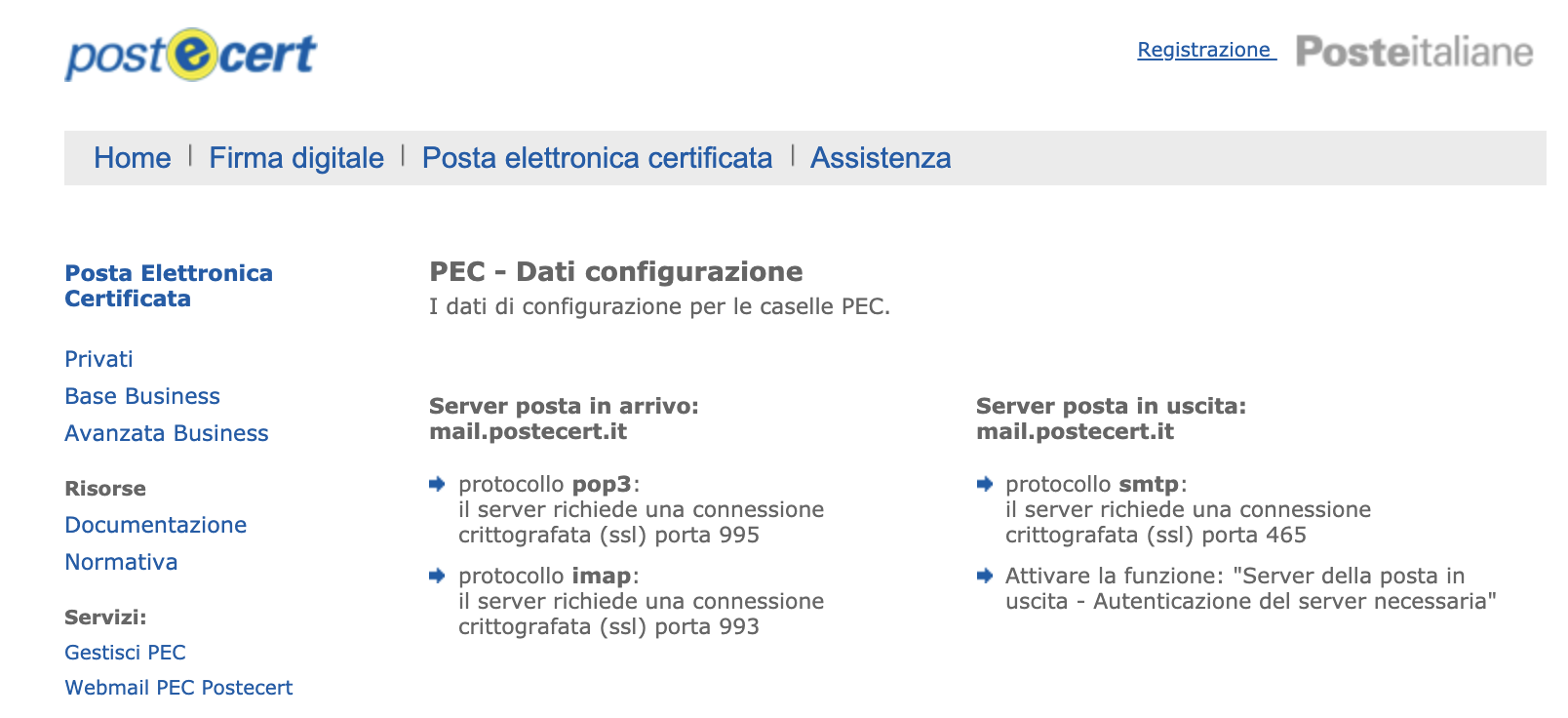 PEC Postecert, protocolli, sicurezza e la scarsa attenzione per l'utente Il taccuino di PEC Postecert, protocolli, sicurezza e la scarsa attenzione per l'utente Il taccuino di
